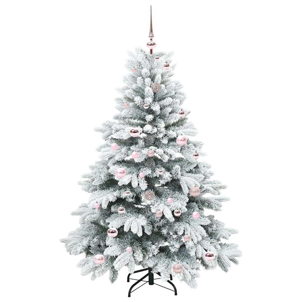 vidaXL Artificial Christmas Tree with 150 LEDs White 150 cm PE and PVC - 51711