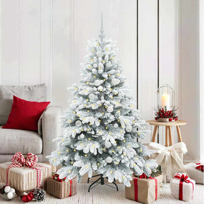 vidaXL Artificial Christmas Tree with 150 LEDs White 150 cm PE and PVC - 51712