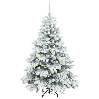 vidaXL Artificial Christmas Tree with 150 LEDs White 150 cm PE and PVC - 51712