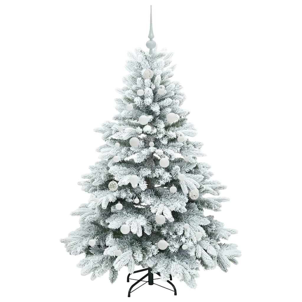 vidaXL Artificial Christmas Tree with 150 LEDs White 150 cm PE and PVC - 51712