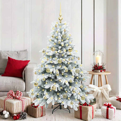 vidaXL Artificial Christmas Tree with 150 LEDs White 150 cm PE and PVC - 51713
