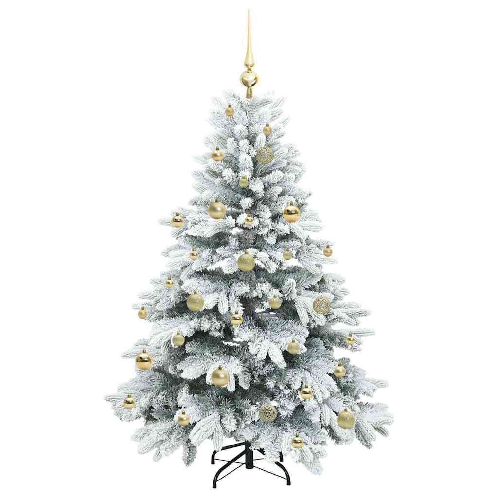 vidaXL Artificial Christmas Tree with 150 LEDs White 150 cm PE and PVC - 51713