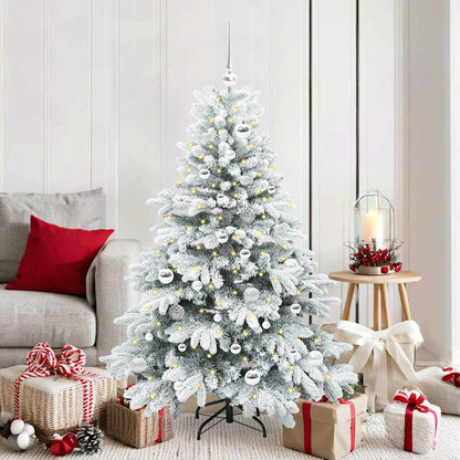 vidaXL Artificial Christmas Tree with 150 LEDs White 150 cm PE and PVC - 51722
