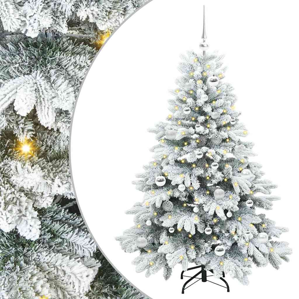 vidaXL Artificial Christmas Tree with 150 LEDs White 150 cm PE and PVC - 51722
