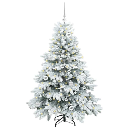 vidaXL Artificial Christmas Tree with 150 LEDs White 150 cm PE and PVC - 51722