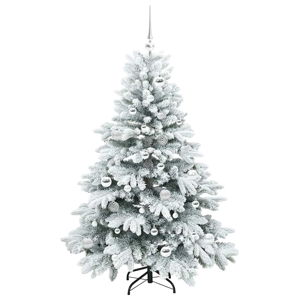 vidaXL Artificial Christmas Tree with 150 LEDs White 150 cm PE and PVC - 51722