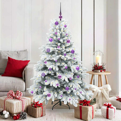 vidaXL Artificial Christmas Tree with 150 LEDs White 150 cm PE and PVC - 51731