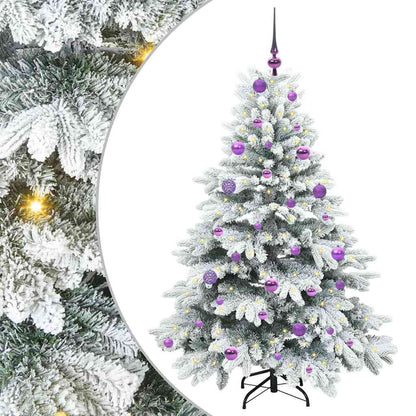 vidaXL Artificial Christmas Tree with 150 LEDs White 150 cm PE and PVC - 51731