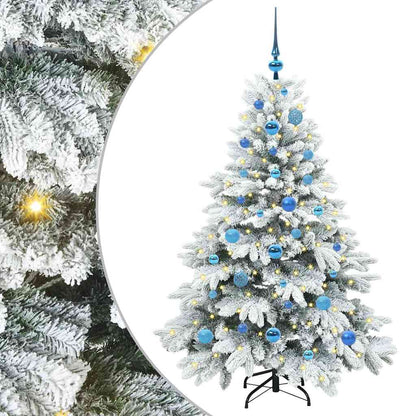 vidaXL Artificial Christmas Tree with 150 LEDs White 150 cm PE and PVC - 51734