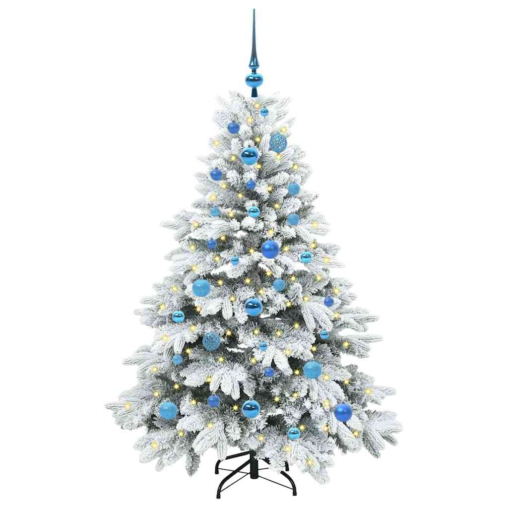 vidaXL Artificial Christmas Tree with 150 LEDs White 150 cm PE and PVC - 51734