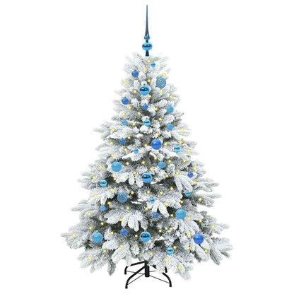 vidaXL Artificial Christmas Tree with 150 LEDs White 150 cm PE and PVC - 51734