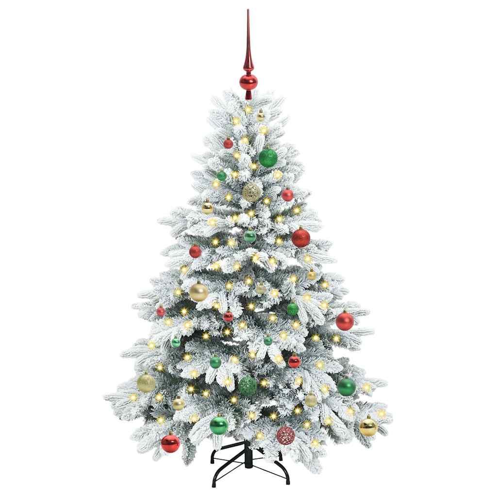 vidaXL Artificial Christmas Tree with 150 LEDs White 150 cm PE and PVC - 51741