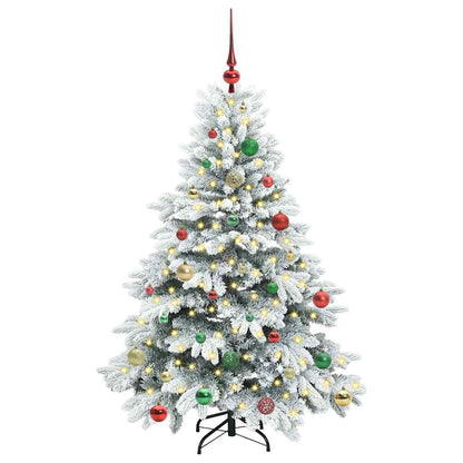 vidaXL Artificial Christmas Tree with 150 LEDs White 150 cm PE and PVC - 51741