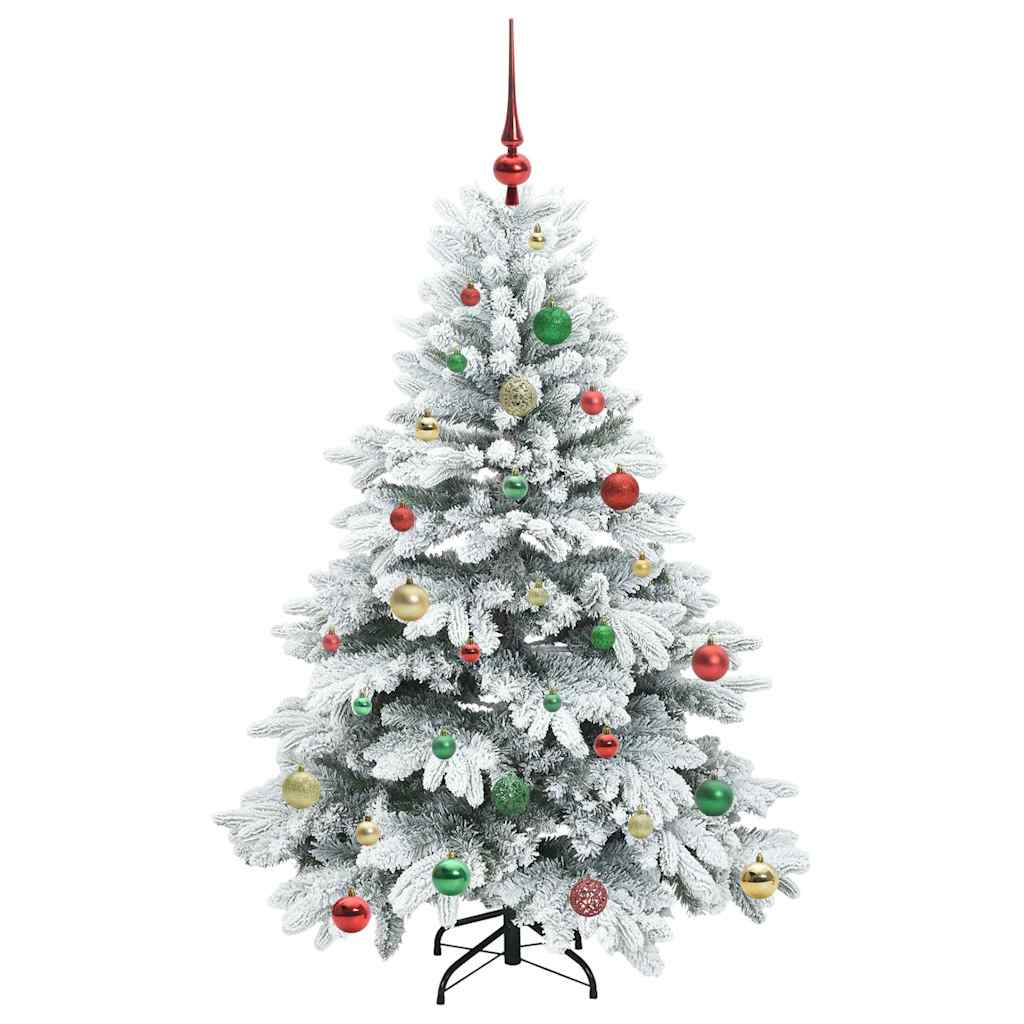 vidaXL Artificial Christmas Tree with 150 LEDs White 150 cm PE and PVC - 51741