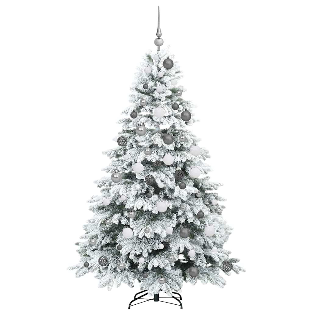 vidaXL Artificial Christmas Tree with 300 LEDs White 180 cm PE and PVC - 51760
