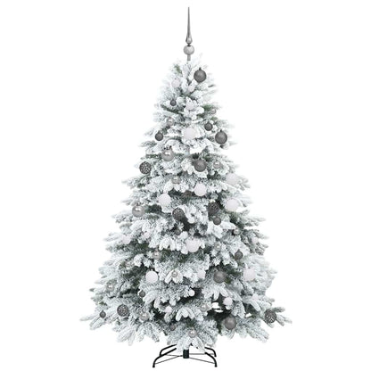 vidaXL Artificial Christmas Tree with 300 LEDs White 180 cm PE and PVC - 51760