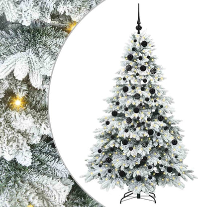 vidaXL Artificial Christmas Tree with 300 LEDs White 180 cm PE and PVC - 51769