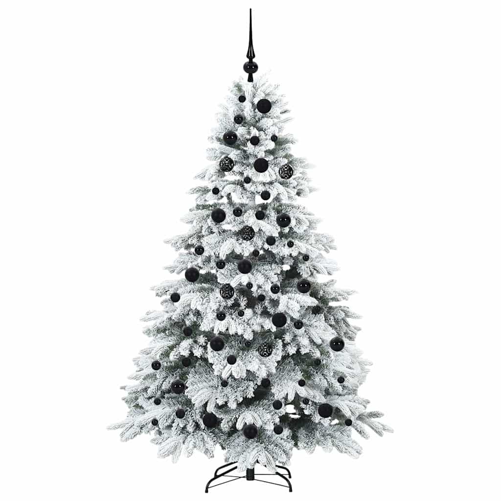 vidaXL Artificial Christmas Tree with 300 LEDs White 180 cm PE and PVC - 51769