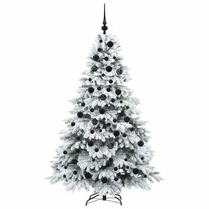 vidaXL Artificial Christmas Tree with 300 LEDs White 180 cm PE and PVC - 51769