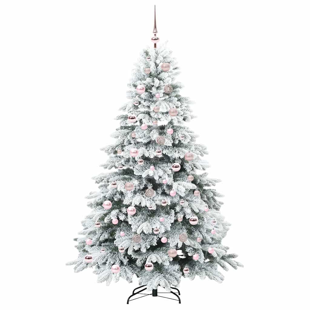 vidaXL Artificial Christmas Tree with 300 LEDs White 180 cm PE and PVC - 51773