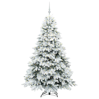 vidaXL Artificial Christmas Tree with 300 LEDs White 180 cm PE and PVC - 51778