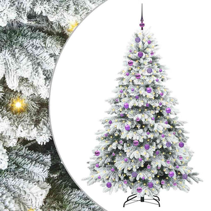 vidaXL Artificial Christmas Tree with 300 LEDs White 180 cm PE and PVC - 51783