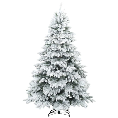 vidaXL Artificial Christmas Tree with 300 LEDs White 180 cm PE and PVC - 51783