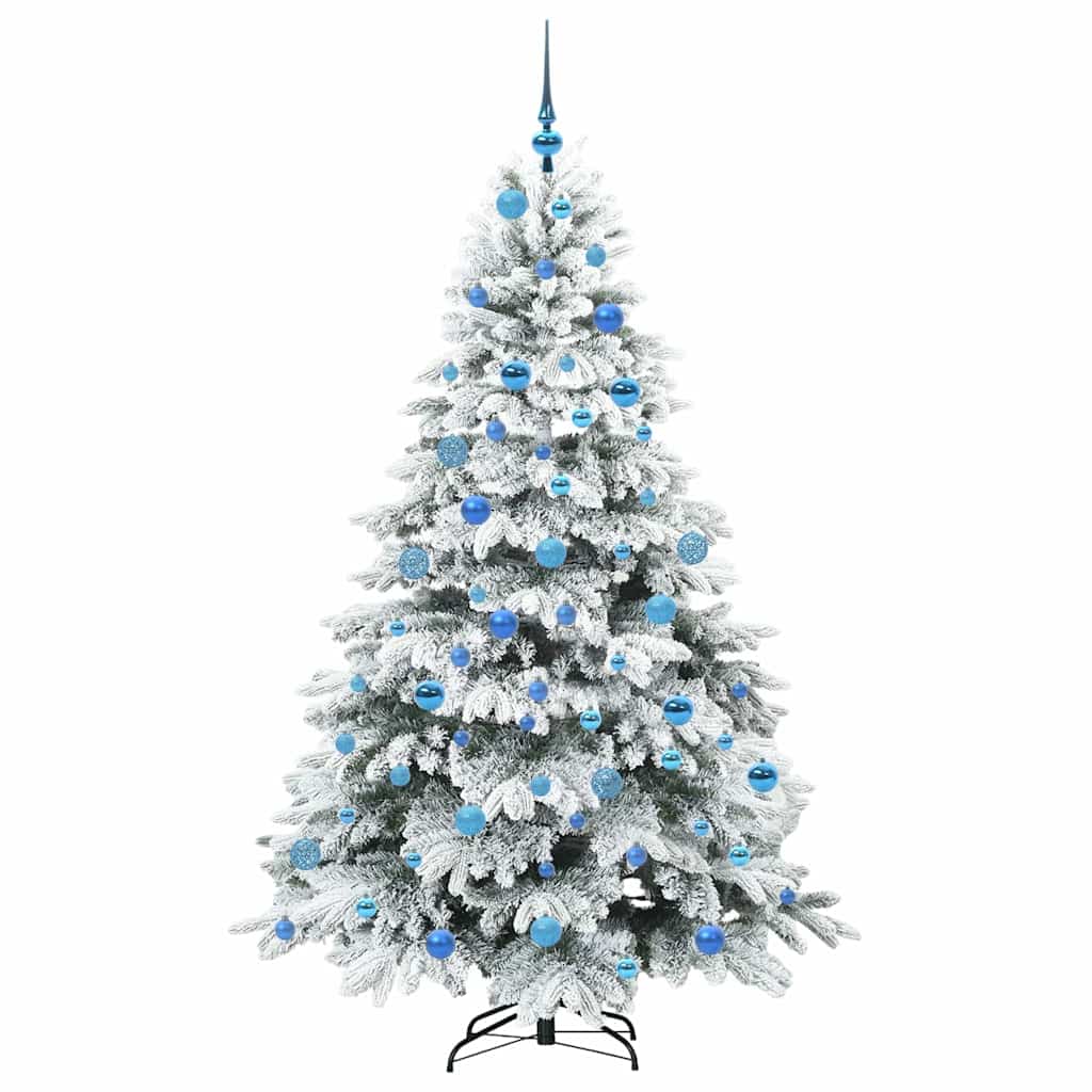 vidaXL Artificial Christmas Tree with 300 LEDs White 180 cm PE and PVC - 51784