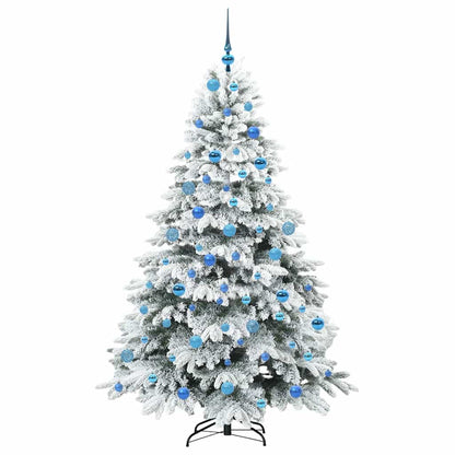 vidaXL Artificial Christmas Tree with 300 LEDs White 180 cm PE and PVC - 51784