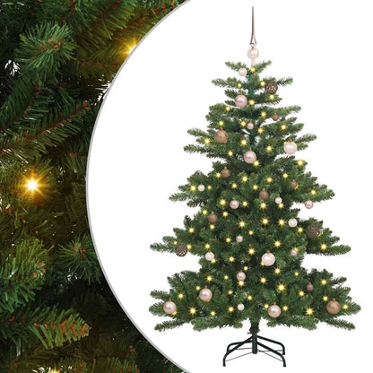 vidaXL Artificial Hinged Christmas Tree Green 150 cm PVC and Steel - 51786