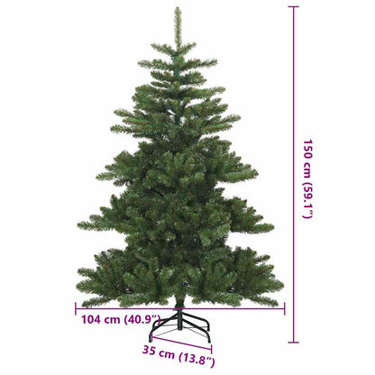 vidaXL Artificial Hinged Christmas Tree Green 150 cm PVC and Steel - 51786