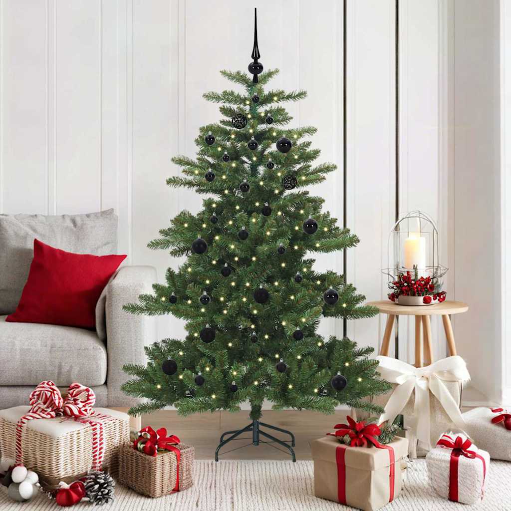 vidaXL Artificial Hinged Christmas Tree Green 150 cm PVC and Steel - 51788