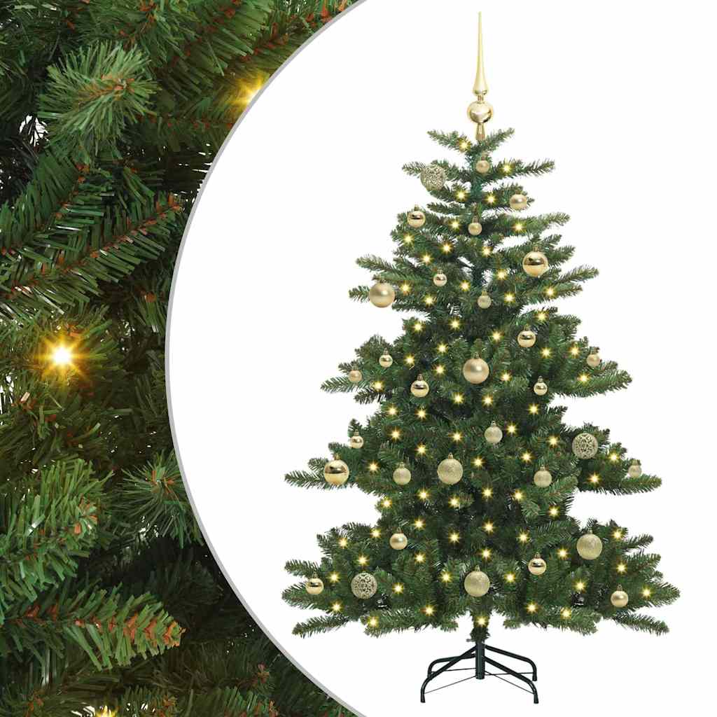 vidaXL Artificial Hinged Christmas Tree Green 150 cm PVC and Steel - 51799