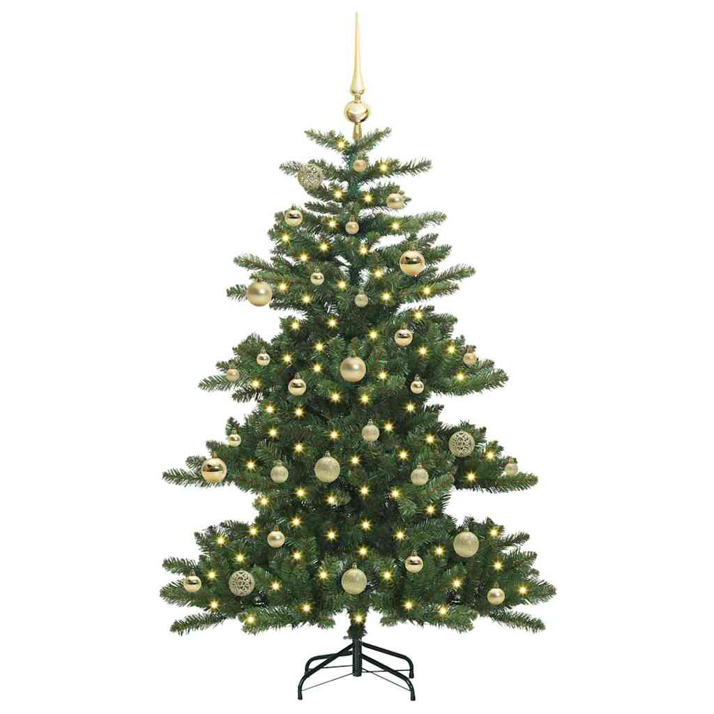 vidaXL Artificial Hinged Christmas Tree Green 150 cm PVC and Steel - 51799