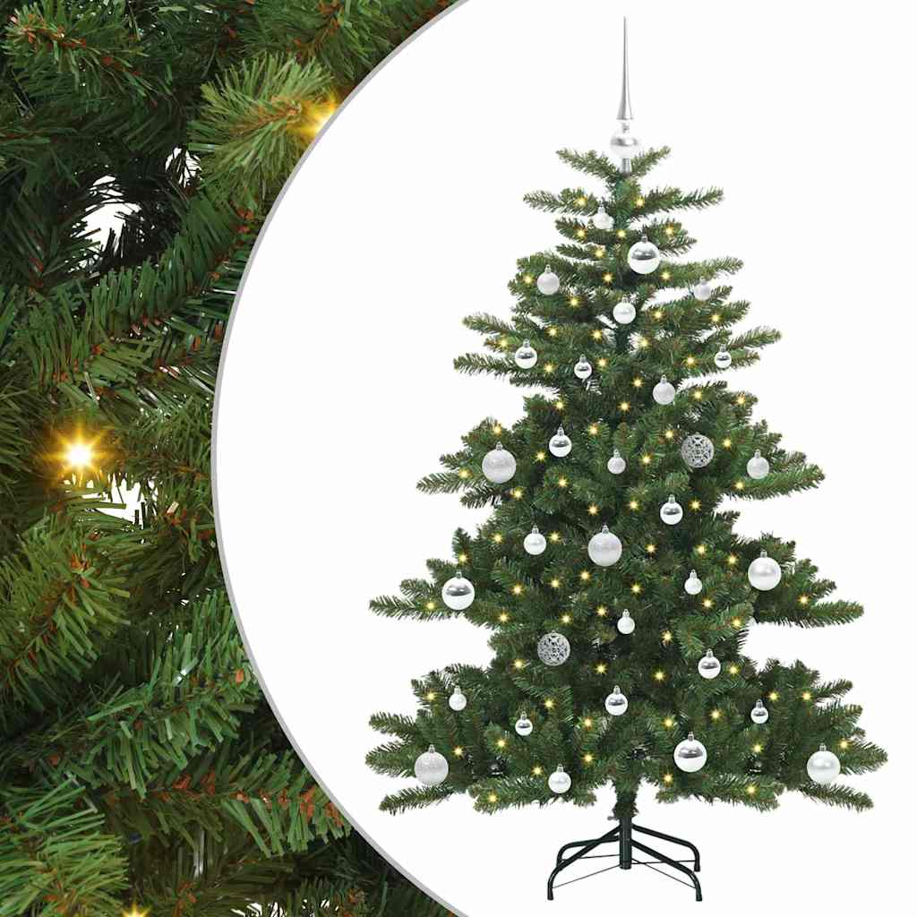 vidaXL Artificial Hinged Christmas Tree Green 150 cm PVC and Steel - 51806