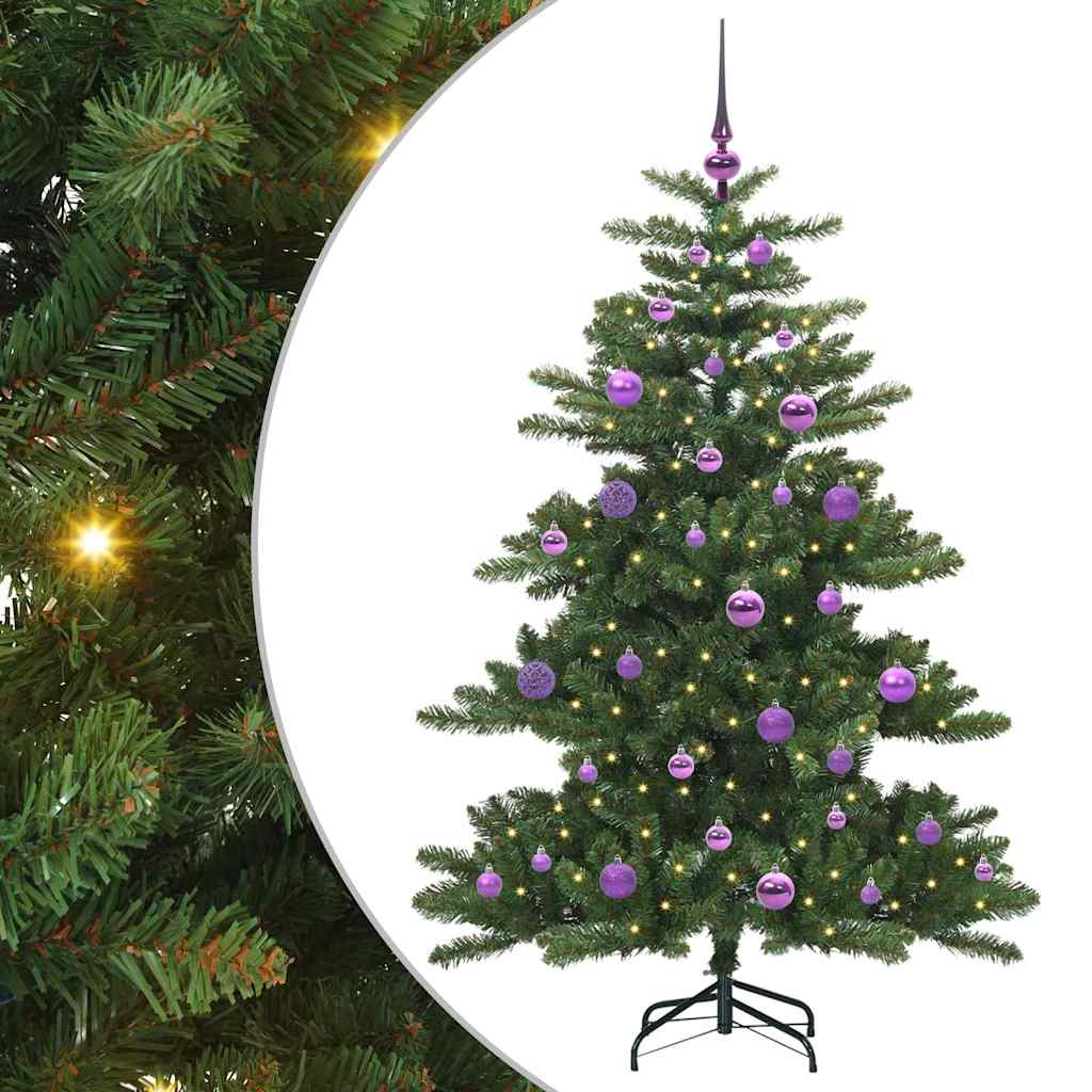 vidaXL Artificial Hinged Christmas Tree Green 150 cm PVC and Steel - 51808
