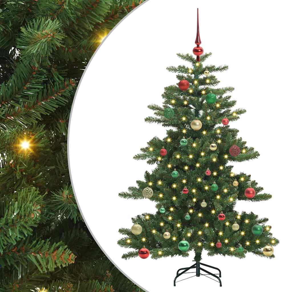 vidaXL Artificial Hinged Christmas Tree Green 150 cm PVC and Steel - 51826
