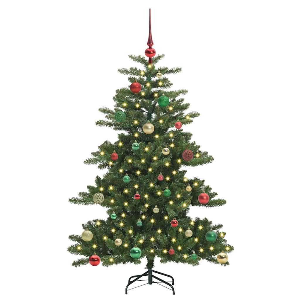 vidaXL Artificial Hinged Christmas Tree Green 150 cm PVC and Steel - 51826