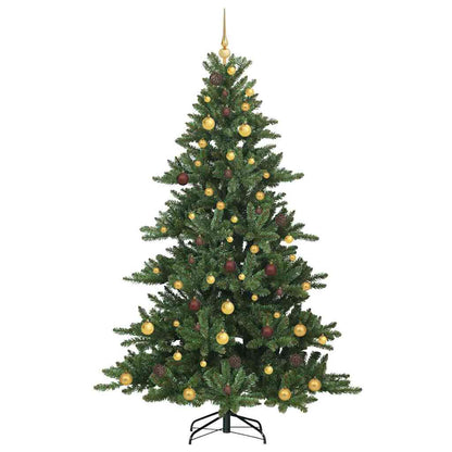 vidaXL Artificial Hinged Christmas Tree Green 210 cm PVC and Steel - 51834