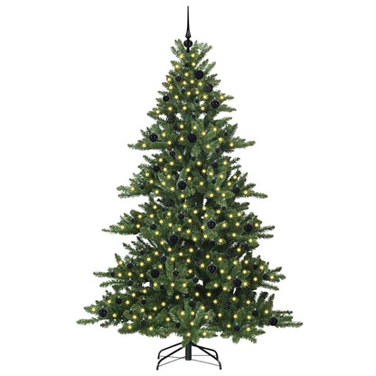 vidaXL Artificial Hinged Christmas Tree Green 210 cm PVC and Steel - 51852