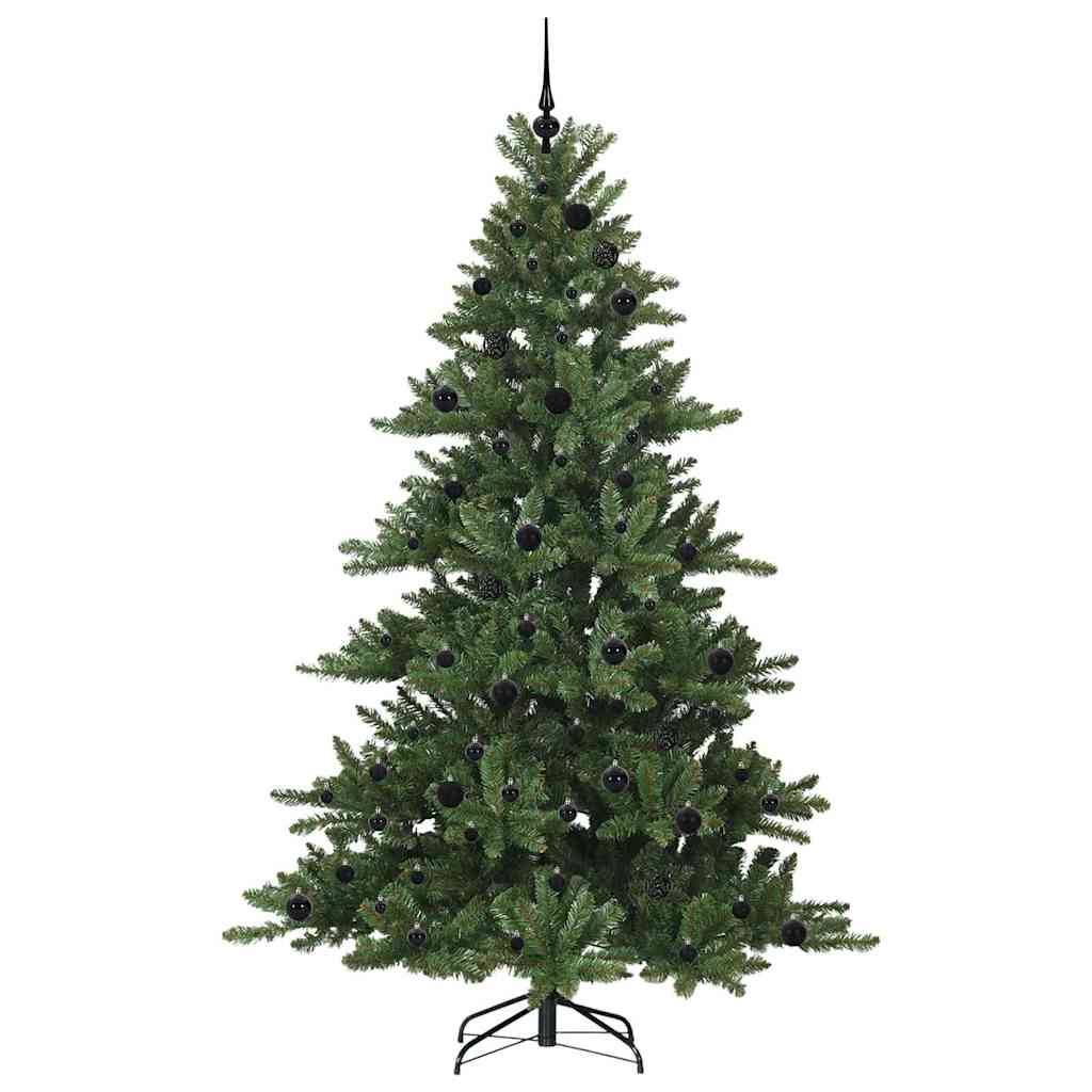 vidaXL Artificial Hinged Christmas Tree Green 210 cm PVC and Steel - 51852