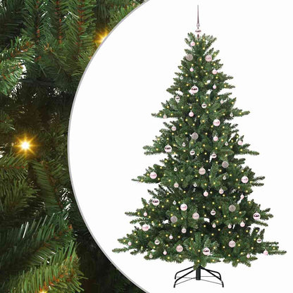 vidaXL Artificial Hinged Christmas Tree Green 210 cm PVC and Steel - 51855
