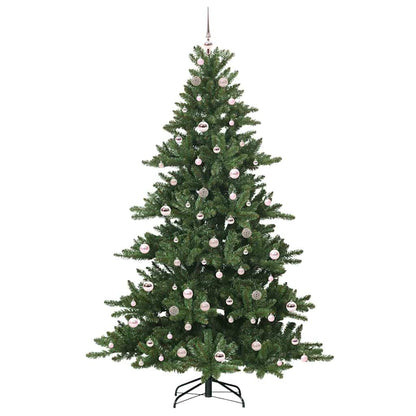 vidaXL Artificial Hinged Christmas Tree Green 210 cm PVC and Steel - 51855