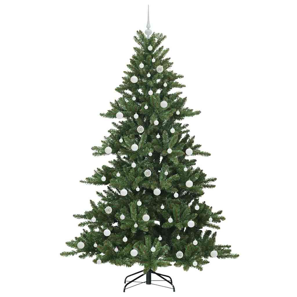 vidaXL Artificial Hinged Christmas Tree Green 210 cm PVC and Steel - 51868
