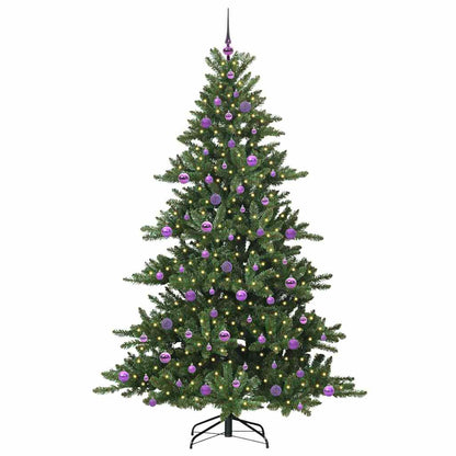 vidaXL Artificial Hinged Christmas Tree Green 210 cm PVC and Steel - 51877