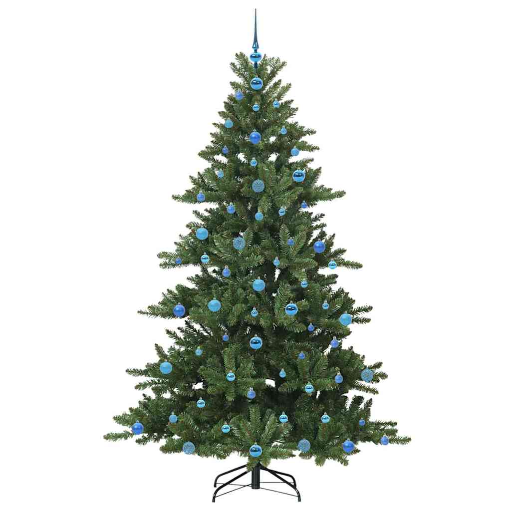 vidaXL Artificial Hinged Christmas Tree Green 210 cm PVC and Steel - 51879