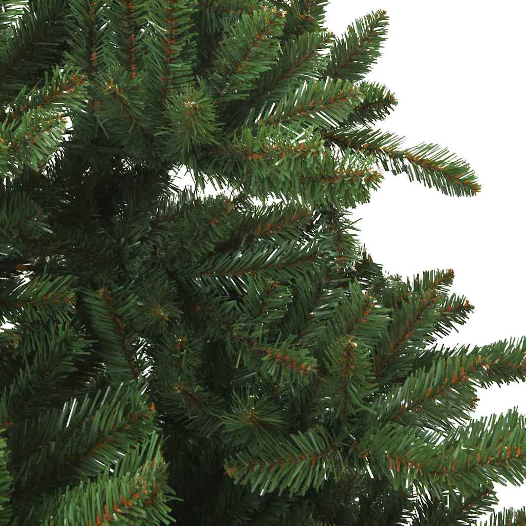vidaXL Artificial Hinged Christmas Tree Green 240 cm PVC and Steel - 51891