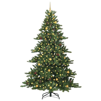 vidaXL Artificial Hinged Christmas Tree Green 240 cm PVC and Steel - 51891