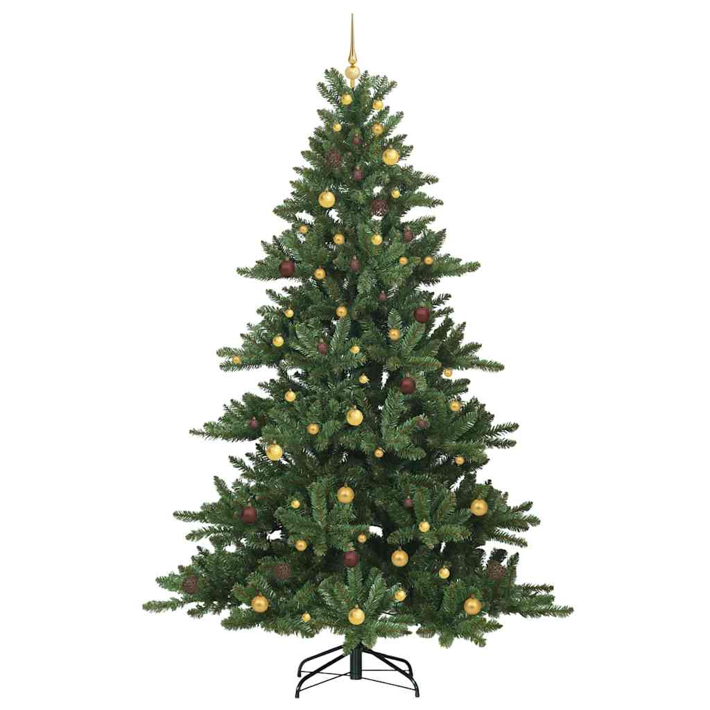 vidaXL Artificial Hinged Christmas Tree Green 240 cm PVC and Steel - 51891