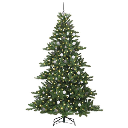 vidaXL Artificial Hinged Christmas Tree Green 240 cm PVC and Steel - 51892